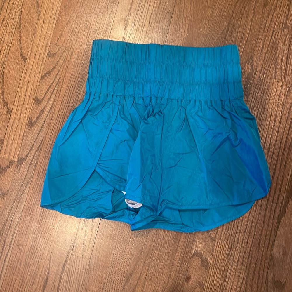 Small bluish green Free People Movement shorts